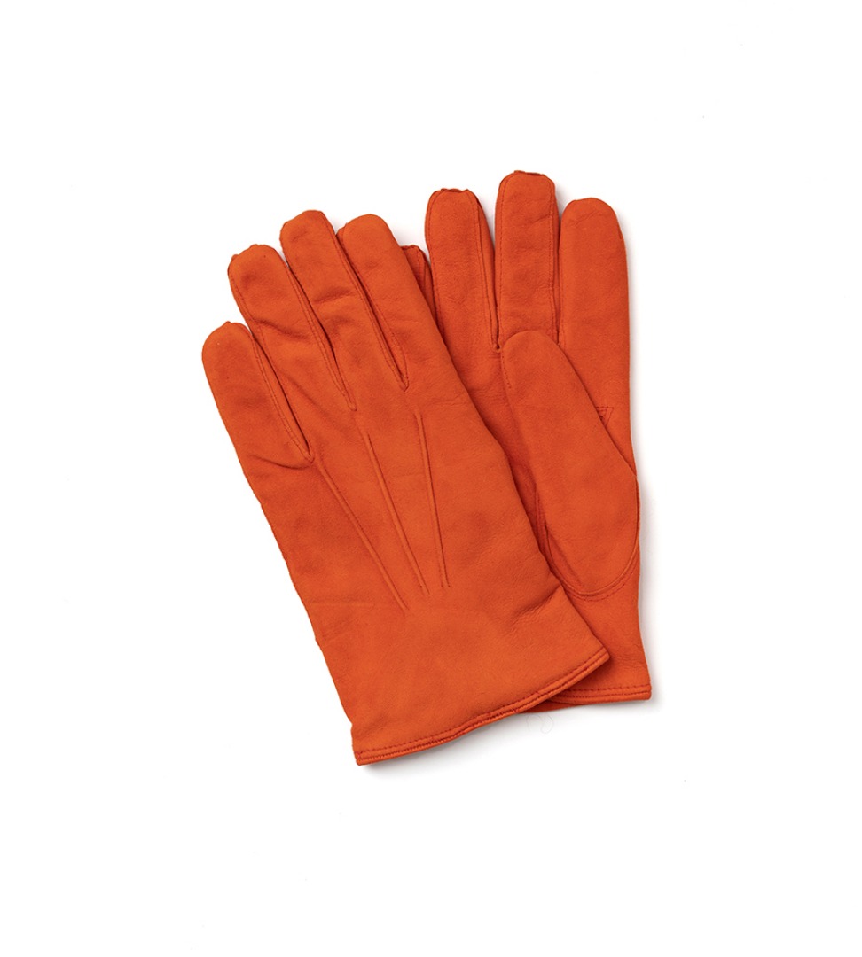 Omega glove - Nappa Man - Hermes Orange Seude
