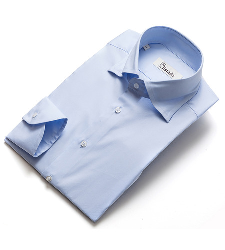Cotton shirts - Solid (Wide collar/SkyBlue)