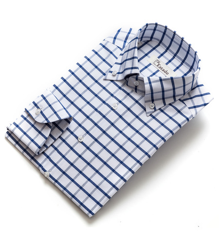 Cotton shirts - Tartan Check (Blue)