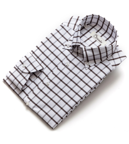 Cotton shirts - Tartan Check (Brown)