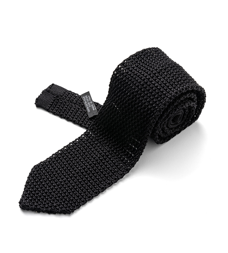 Knit tie (Black)