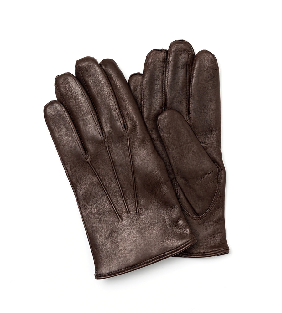 Omega glove - nappa dark brown