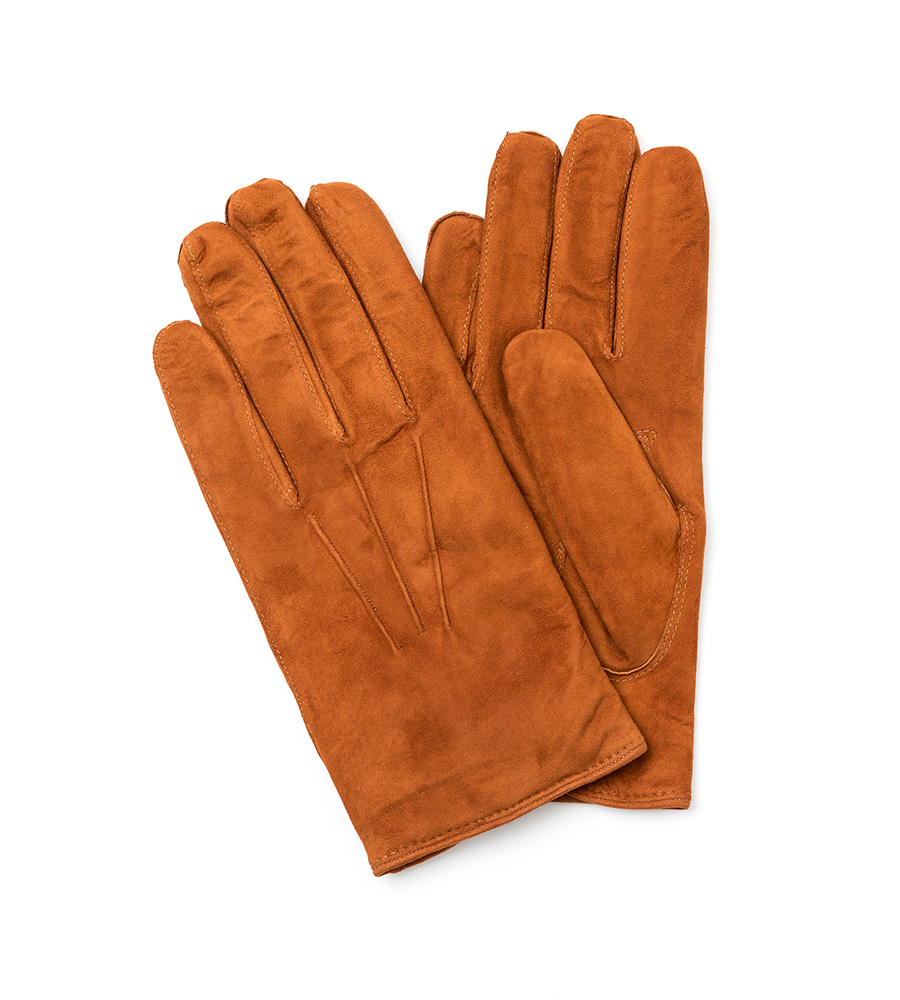 Omega glove - suede orange brown