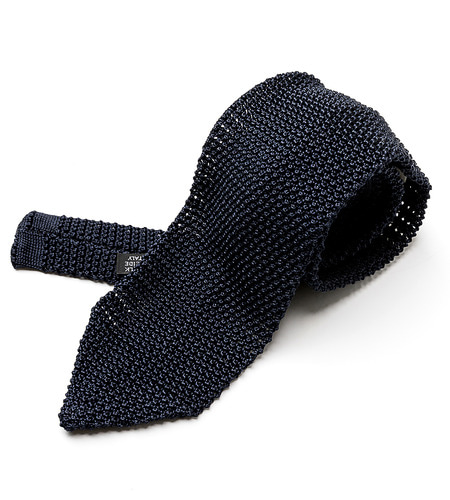 Knit tie (Dark Navy)