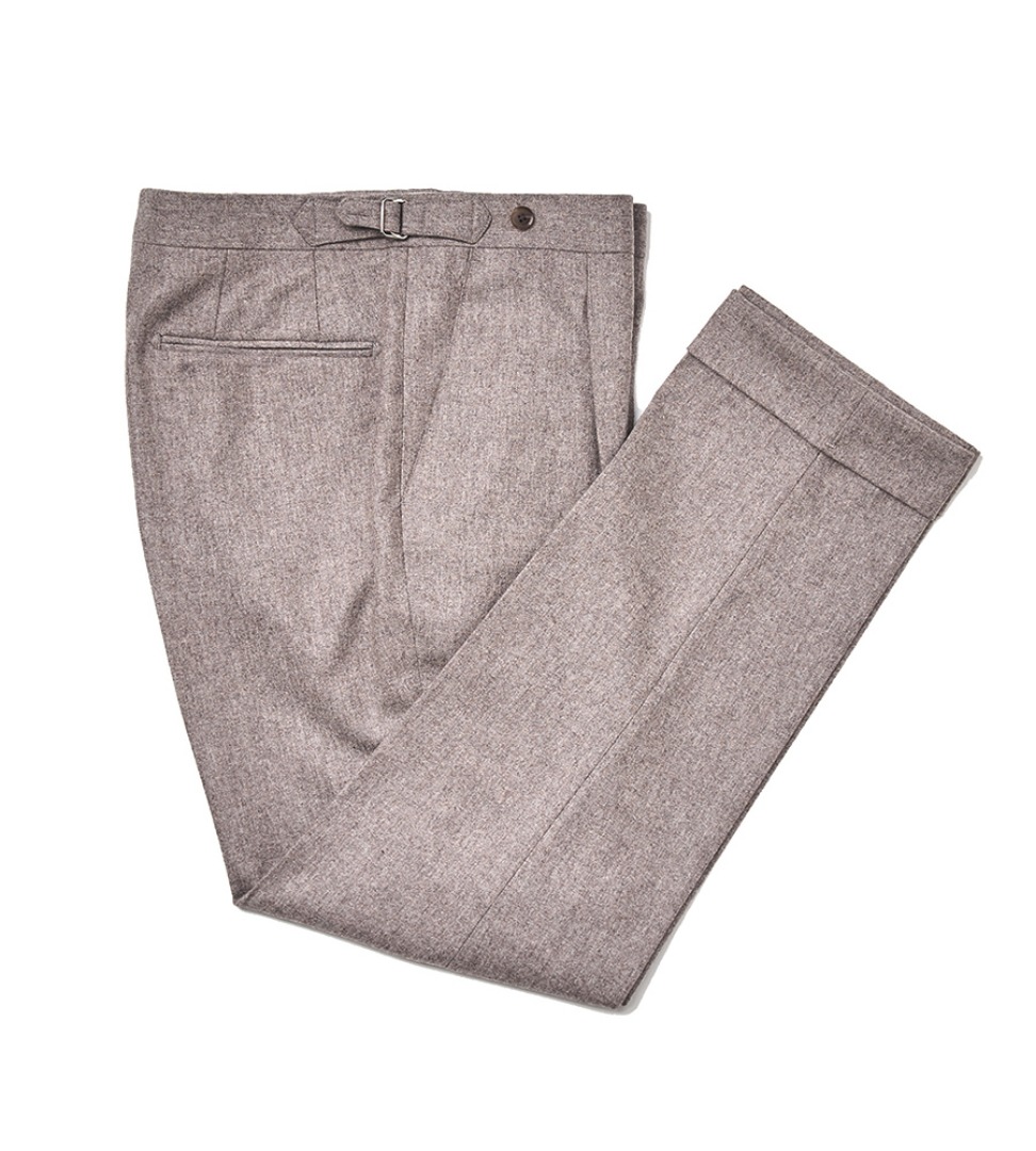 Canonico Flannel pants - Dark Beige