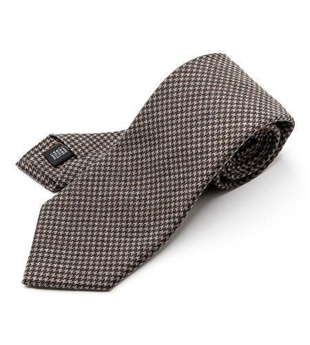 Houndtooth tie (Brown)