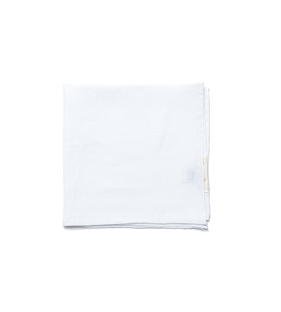 Estado pocket squares 05 -  White linen